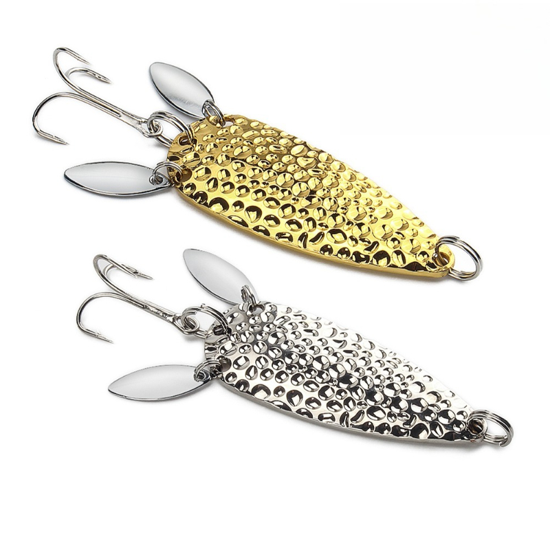 Fishing Lure Spinner - 1 шт., металлическая ложка, спиннербейт, двойная