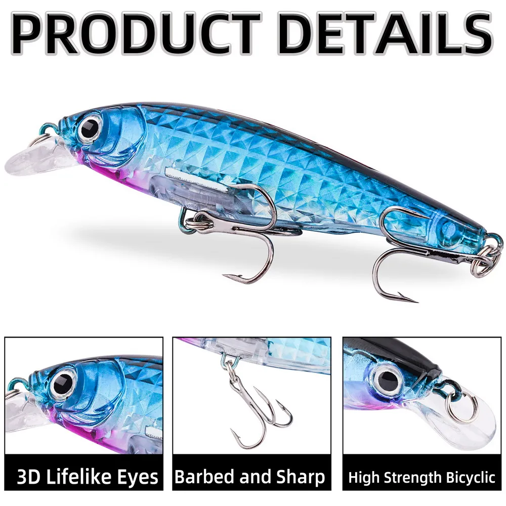 1 шт., лазерная рыболовная при – обзор и цена Fishing Lure Crankbait