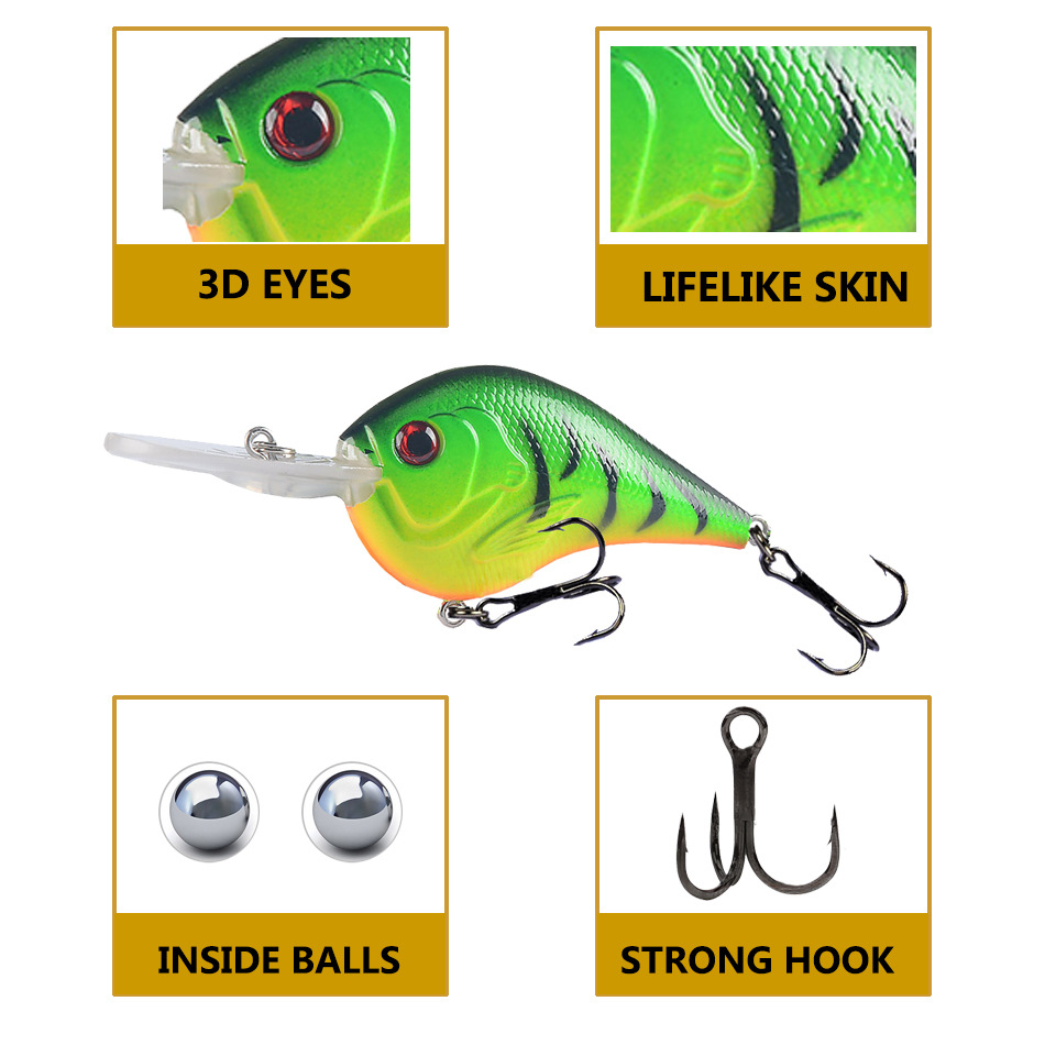 1 шт. Плавающий воблер-минноу  – обзор и цена Fishing Lure Crankbait